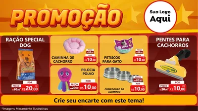 Modelo de TV para TV Horizontal com o tema Promoção para Pet Shop