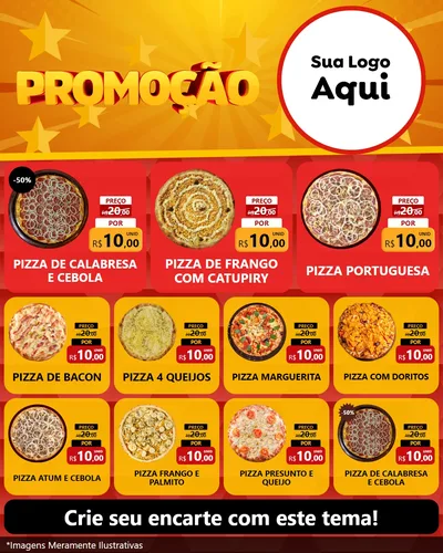 Modelo de Rede Social para Feed Instagram com o tema Promoção para Pizzaria