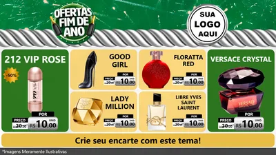 Modelo de TV para TV Horizontal com o tema Ofertas Fim de Ano para Perfumes