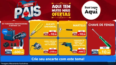 Modelo de TV para TV Horizontal com o tema Dia dos Pais para Maquinas e Ferramentas