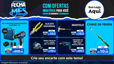 Modelo de TV para TV Horizontal com o tema Fecha Mês para Maquinas e Ferramentas