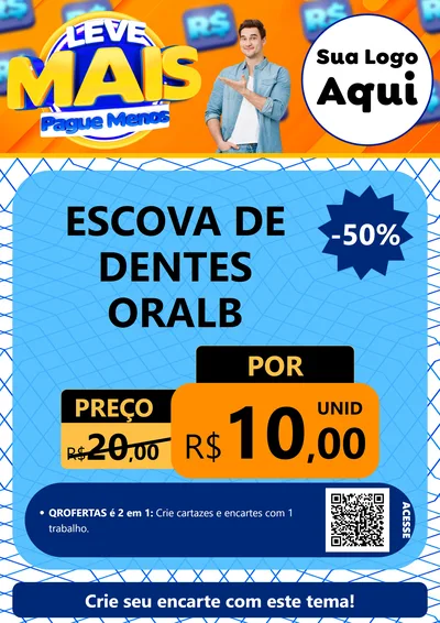 Modelo de Cartaz para Cartaz A4 Vertical com o tema Leve Mais, Pague Menos para Higiene Pessoal