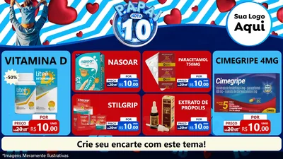 Modelo de TV para TV Horizontal com o tema Papai Nota 10 para Farmácia