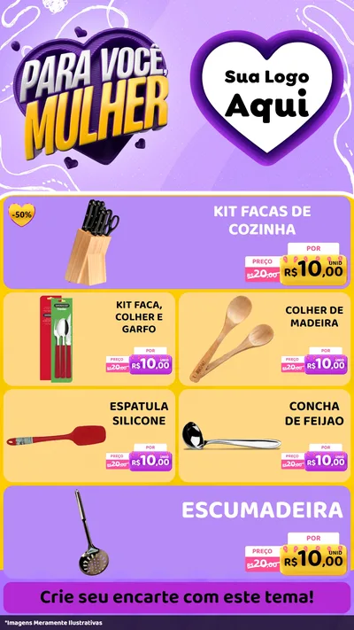 Modelo de TV para TV Vertical com o tema Para Você, Mulher para Utilidades Domésticas