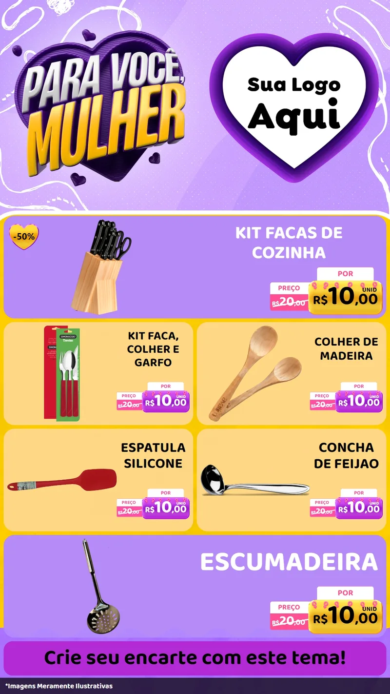 Modelo de TV para TV Vertical com o tema Para Você, Mulher para Utilidades Domésticas