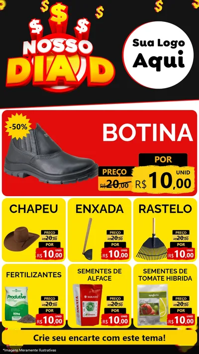 Modelo de Rede Social para Stories com o tema Nosso Dia D para Agropecuária