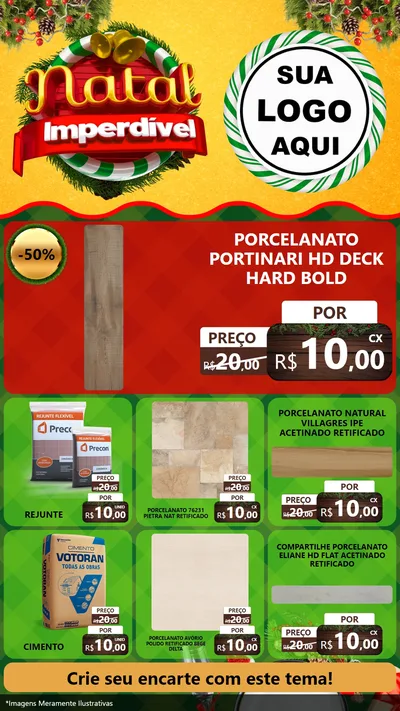 Modelo de Rede Social para Stories com o tema Natal Imperdível para Pisos e revestimentos