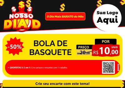 Modelo de Cartaz para Cartaz A4 Horizontal com o tema Nosso Dia D para Artigos Esportivos