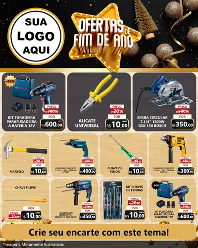 Modelo de Rede Social para Feed Instagram com o tema Ofertas de Fim de Ano para Maquinas e Ferramentas