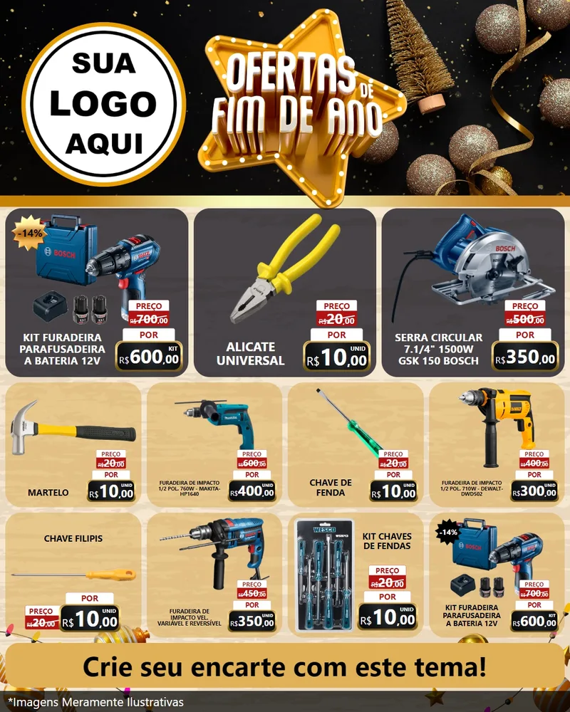 Modelo de Rede Social para Feed Instagram com o tema Ofertas de Fim de Ano para Maquinas e Ferramentas