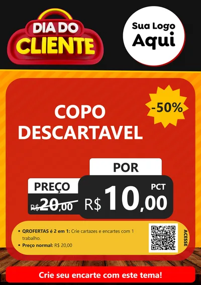 Modelo de Cartaz para Cartaz A4 Vertical com o tema Dia do Cliente para Embalagens
