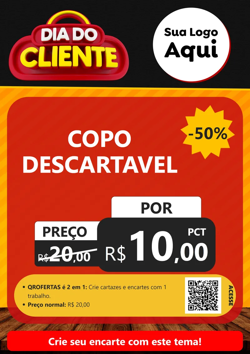 Modelo de Cartaz para Cartaz A4 Vertical com o tema Dia do Cliente para Embalagens