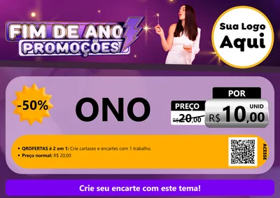 Modelo de Cartaz para Cartaz A4 Horizontal com o tema Fim de Ano Promoções para Óticas