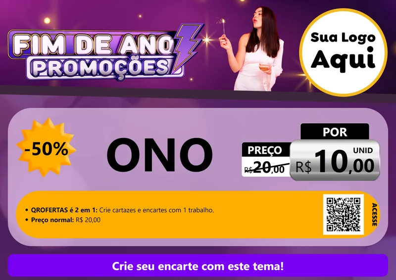 Modelo de Cartaz para Cartaz A4 Horizontal com o tema Fim de Ano Promoções para Óticas