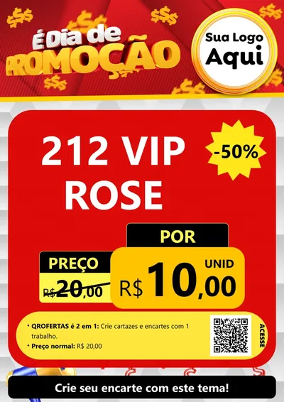 Modelo de Cartaz para Cartaz A4 Vertical com o tema É Dia De Promoção para Perfumes