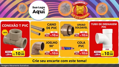 Modelo de TV para TV Horizontal com o tema Quarta da Economia para Tubos e conexões
