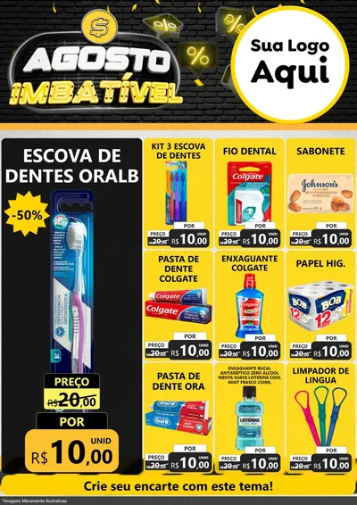 Modelo de Encarte para Encarte A4 Vertical com o tema Agosto Imbatível para Higiene Pessoal