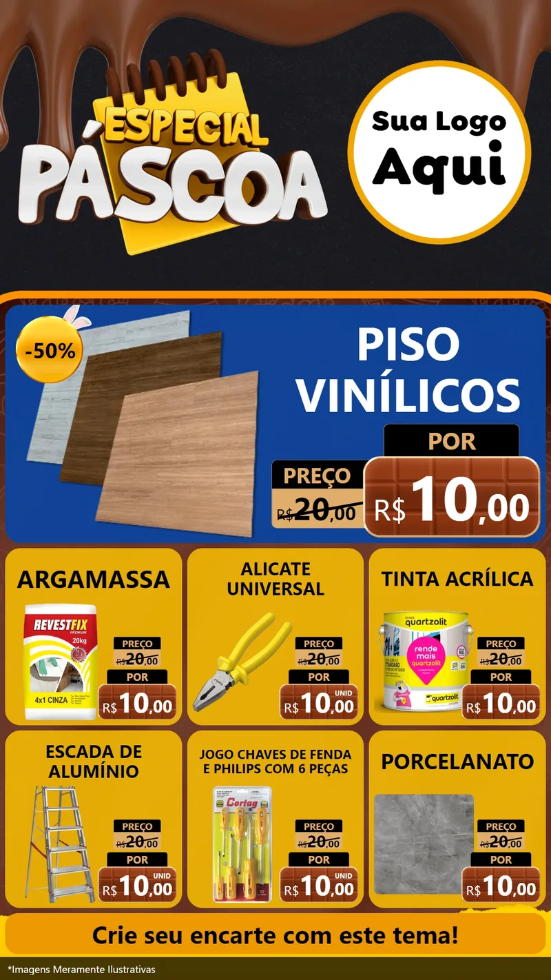Modelo de Rede Social para Stories com o tema Especial Páscoa para Material para Construção
