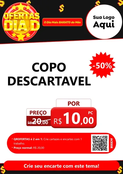 Modelo de Cartaz para Cartaz A4 Vertical com o tema Dia D para Embalagens