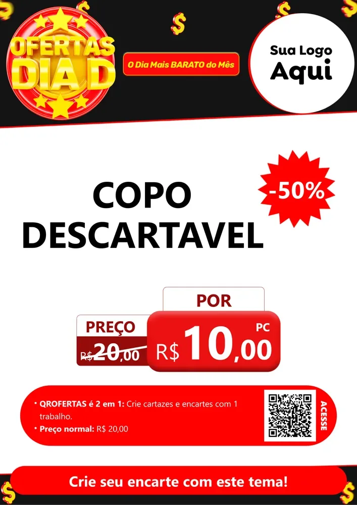 Modelo de Cartaz para Cartaz A4 Vertical com o tema Dia D para Embalagens