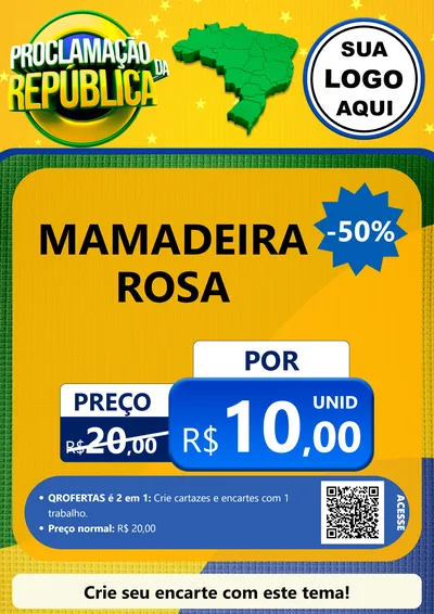 Modelo de Cartaz para Cartaz A4 Vertical com o tema Proclamação da República para Bebês