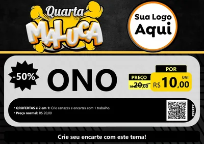 Modelo de Cartaz para Cartaz A4 Horizontal com o tema Quarta Maluca para Óticas
