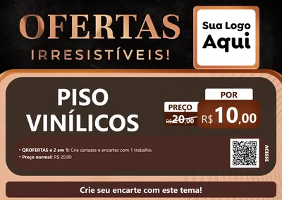 Modelo de Cartaz para Cartaz A4 Horizontal com o tema Ofertas Irresistíveis! para Material para Construção