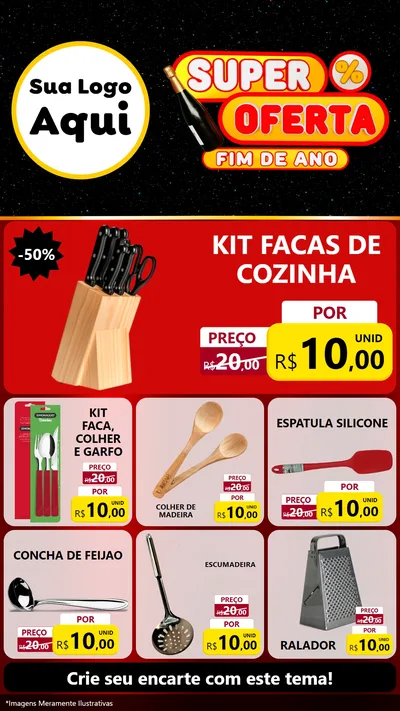 Modelo de Rede Social para Stories com o tema Super Oferta Fim de Ano para Utilidades Domésticas