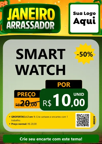 Modelo de Cartaz para Cartaz A4 Vertical com o tema Janeiro Arrasador para Informática