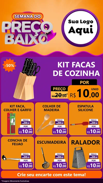 Modelo de Rede Social para Stories com o tema Semana do Preço Baixo para Utilidades Domésticas