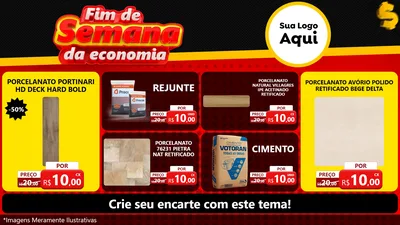 Modelo de TV para TV Horizontal com o tema Fim de Semana da Economia para Pisos e revestimentos
