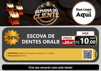 Modelo de Cartaz para Cartaz A4 Horizontal com o tema Semana do Cliente para Higiene Pessoal