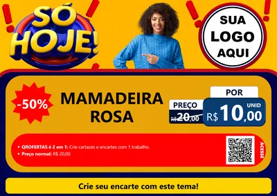Modelo de Cartaz para Cartaz A4 Horizontal com o tema Só Hoje! para Bebês