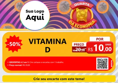 Modelo de Cartaz para Cartaz A4 Horizontal com o tema Quarta da Economia para Farmácia