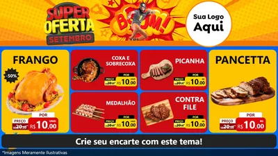 Modelo de TV para TV Horizontal com o tema Super Oferta Setembro para Assados