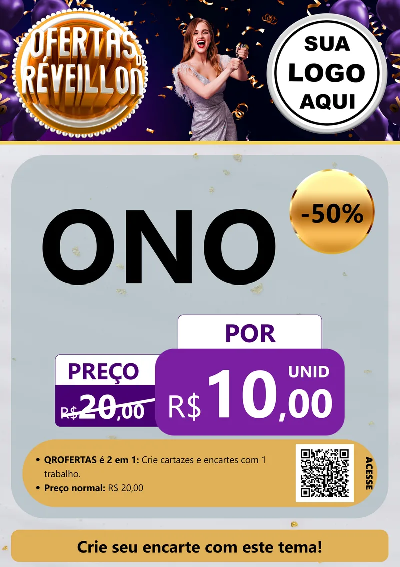 Modelo de Cartaz para Cartaz A4 Vertical com o tema Ofertas de Réveillon para Óticas