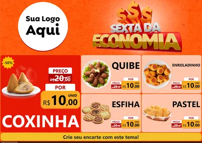 Modelo de Encarte para Encarte A4 Horizontal com o tema Sexta da Economia para Salgadaria