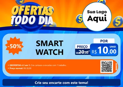 Modelo de Cartaz para Cartaz A4 Horizontal com o tema Ofertas Todo Dia para Informática