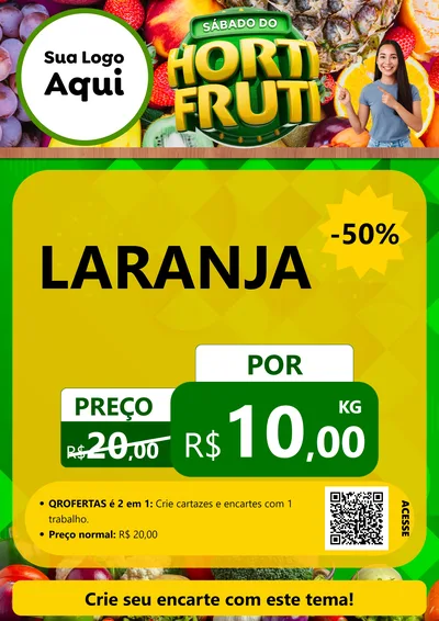 Modelo de Cartaz para Cartaz A4 Vertical com o tema Sábado do Hortifrúti para Hortifrúti