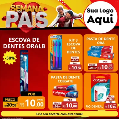 Modelo de Rede Social para Feed Facebook com o tema Semana Dos Pais para Higiene Pessoal