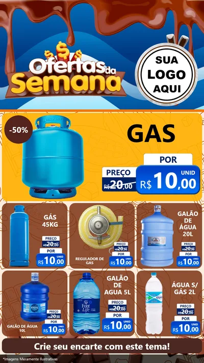 Modelo de Rede Social para Stories com o tema Ofertas da Semana - Páscoa para Água e gás