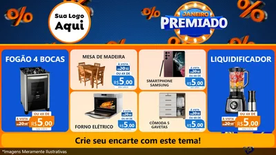 Modelo de TV para TV Horizontal com o tema Janeiro Premiado para Móveis e Eletro