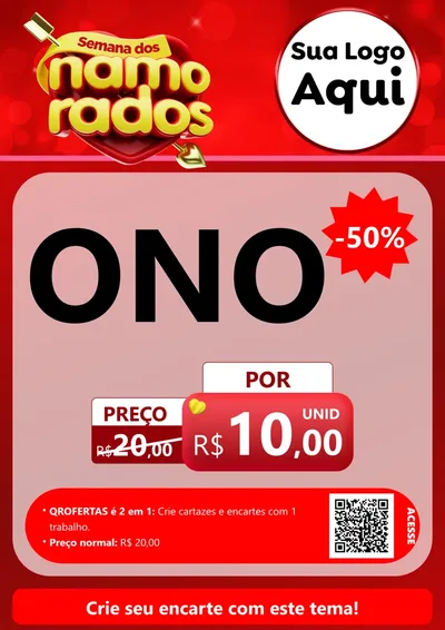 Modelo de Cartaz para Cartaz A4 Vertical com o tema Semana dos namorados para Óticas