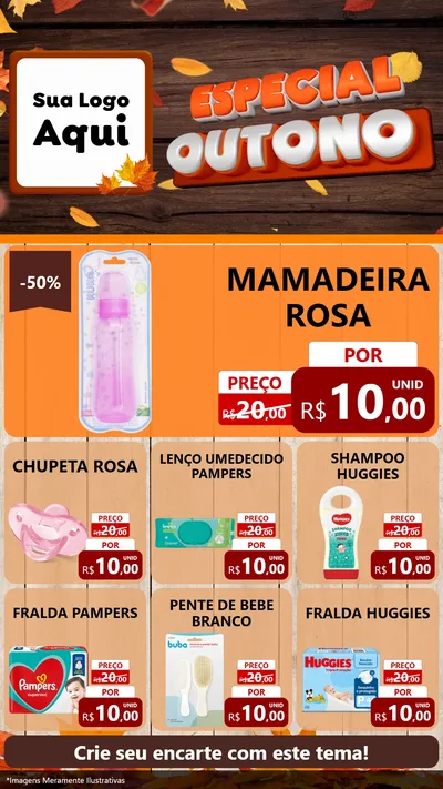 Modelo de Rede Social para Stories com o tema Especial Outono para Bebês