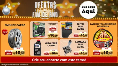 Modelo de TV para TV Horizontal com o tema Ofertas de Fim de Ano para Auto peças