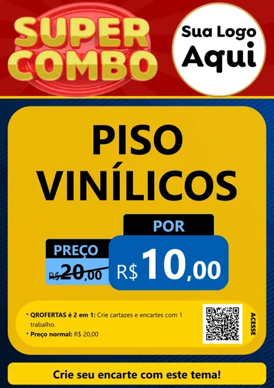 Modelo de Cartaz para Cartaz A4 Vertical com o tema Super Combo para Material para Construção