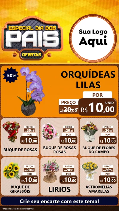 Modelo de Rede Social para Stories com o tema Especial Dia dos Pais para Floricultura e jardim