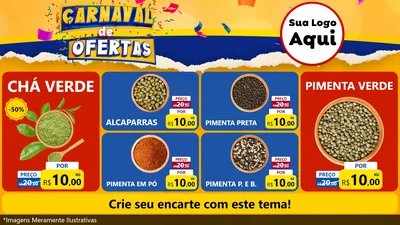 Modelo de TV para TV Horizontal com o tema Carnaval de Ofertas para Produtos Naturais