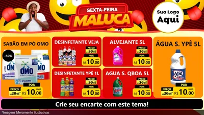 Modelo de TV para TV Horizontal com o tema Sexta-feira Maluca para Produtos de Limpeza
