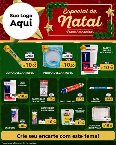 Modelo de Rede Social para Feed Instagram com o tema Especial de Natal para Embalagens